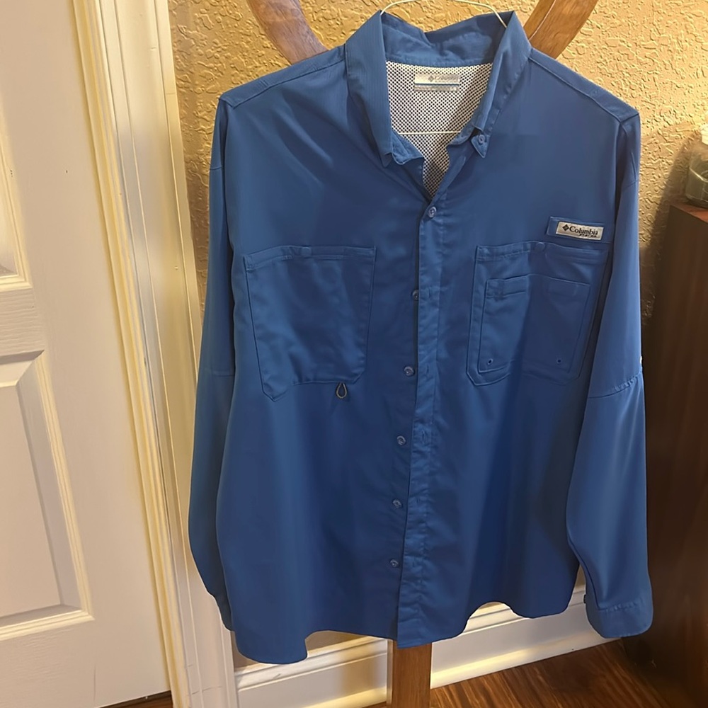 Columbia Men’s Performance Fishing Gear button down long sleeve shirt size L